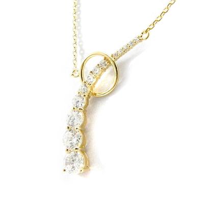 [I3706] - White 'Goddess' Gold-Plated Necklace