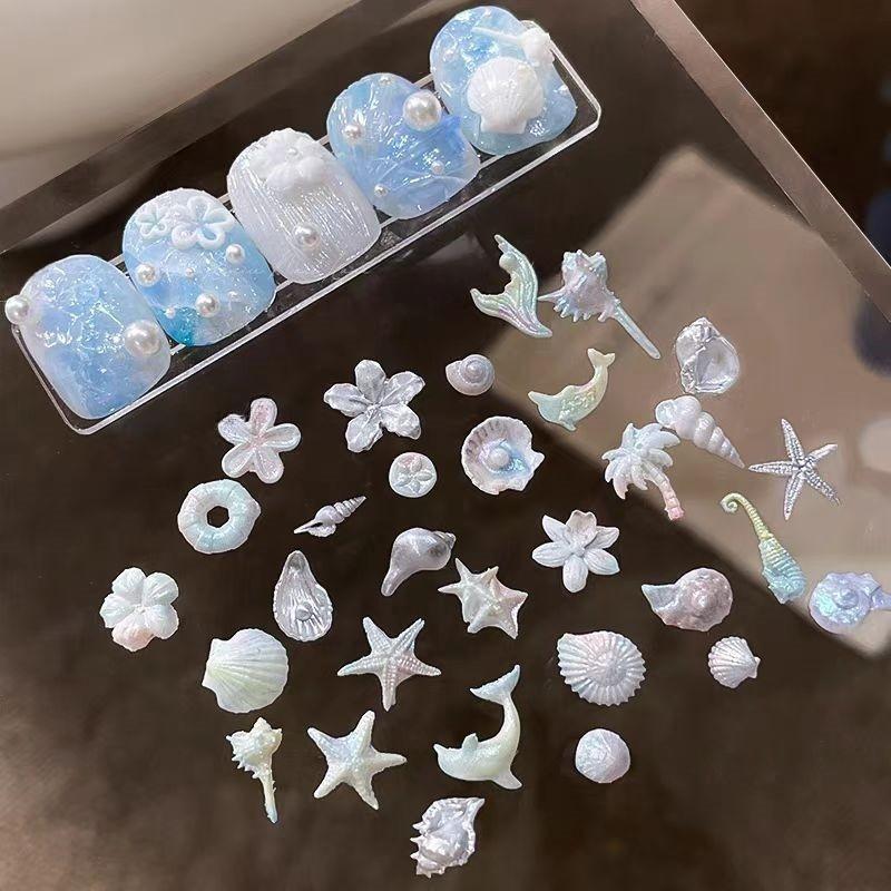 1 Piece of Ocean Style Nail Art Mold, Summer Shell, Conch, Starfish Nail Art Decoration DIY Nail Art Mold
