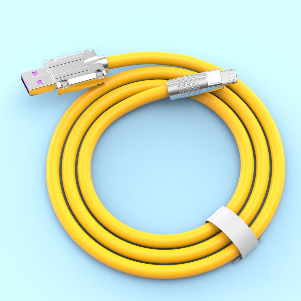 120W Zinc Alloy Fast Charging Cable for Android, Apple, Huawei with LED Indicator