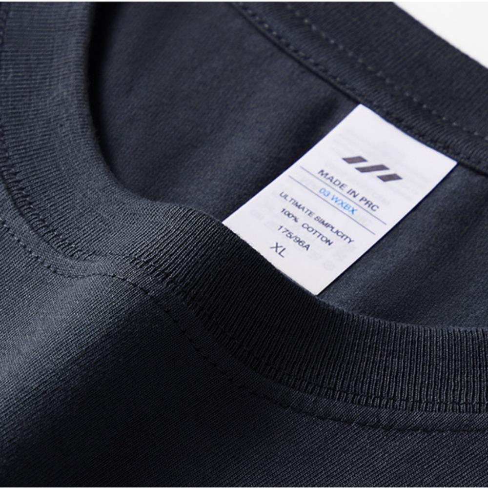 Summer 100% Cotton Men's Vest Casual Wide Shoulder O-Neck Sleeveless Tops Universal Solid Color Sports Fitness Loose Tank