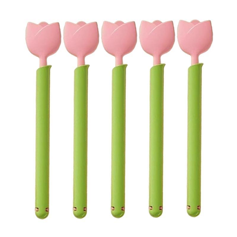 Pack of 5 Tulips Bag Clip Accessory For Food Storage And Freshness розовый