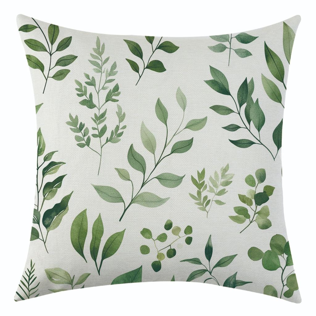 New Fresh Plant Leaf Series Pillowcase for Holiday Decoration and Car Cushion Cover