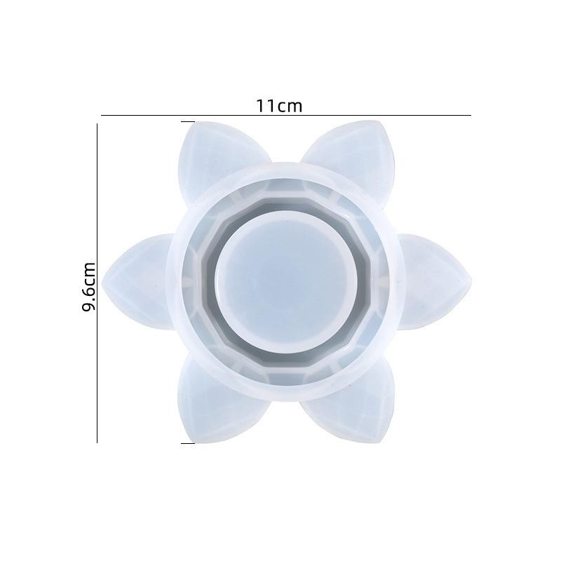 

DIY кристаллическая форма для эпоксидной смолы, лотос, подсвечник, силиконовая форма 01