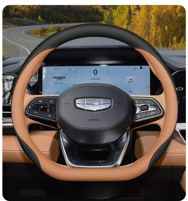 Geely Steering Wheel Cover: Ultra-Thin, All-Season Fit for Xingyue L, Xingrui, Emgrand, Binyue