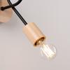 Kinkiet Ścienny Loftowy Pętla Czarny / Jasne Drewno Do Przedpokoju Sypialni 1Xe27 15W Ember Sollux Lighting