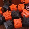 24pcs Paper Halloween Candy Gift Box Spider/Pumpkin/Ghost Pattern DIY Candy Packing Box Orange/Black Cookie Boxes Kids