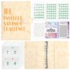 100 Envelope Money Savings Challenge Binder Set A5 PU Leather Students Notebook Marble Budget Binder with Cash Pockets