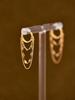 1 Pair Delicate Stainless Steel Chain Hoop Earrings For Women Girls Fashionable Daily Jewelry Gift For Her