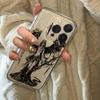 Ins Anime Cartoon Dark Angels Soft Anti Fall Phone Case For iPhone 16 15 14 13 12 11 Pro Max XS X XR 7 8 SE Soft Cover