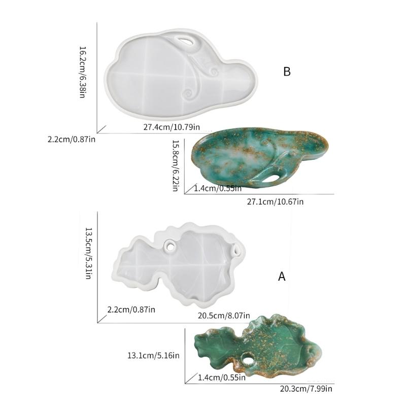 Resin Tray Mold Silicone Jewelry Tray Molds Irregular Epoxy Resin Casting Molds Storage Box Gypsum Plsater Mould Decors