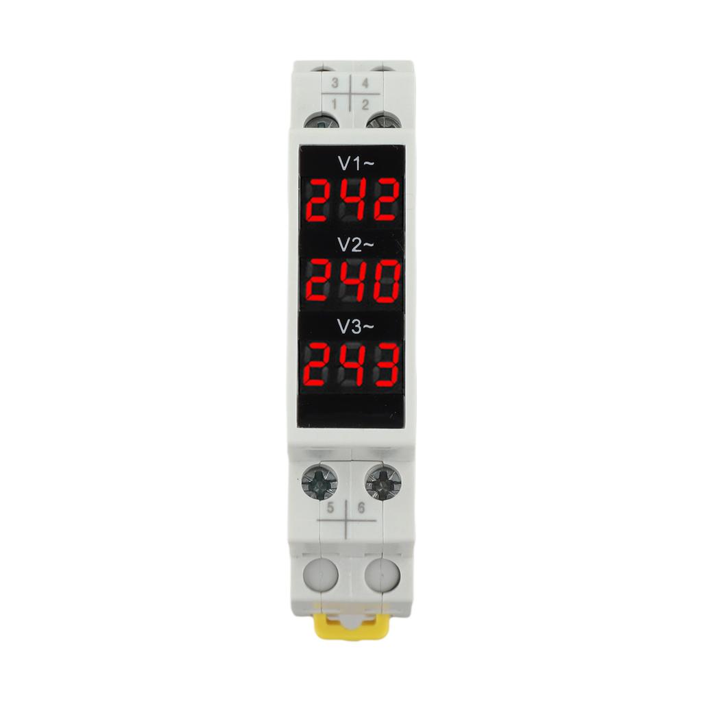 1pc BV-3R Three-phase Digital Voltmeter Din Rail Modular Voltage Meter AC80-500V 1VA For Electrical Cabinets Easy Installation