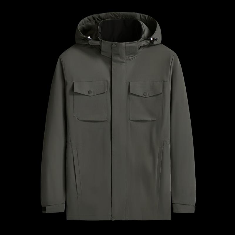 Men's Plus Size Casual Utility Padded Jacket
