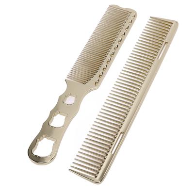 2 Stück Aluminium Haarkamm Feinzahn Hitzebeständig Haarstyling Metallkamm für Salon