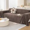 Plush Sofa Cover Cloth Non-Slip Sofa Cushion Sofa Cover Sofa Cover Towel Four Seasons Universal Chenille Cream Style