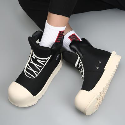 New Mickey Big Head Shoes Female Couple Ugly Cute Bread Shoes Platform Solid Color High Top Boots Sports and Leisure Shoes