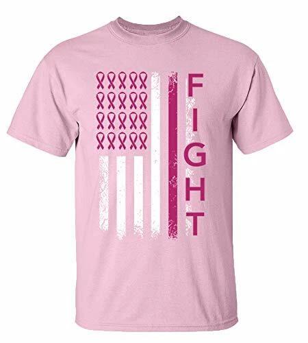 Cancer Awareness Fight Breast Cancer Adult Short Sleeve Tee Shirt Light Pink M