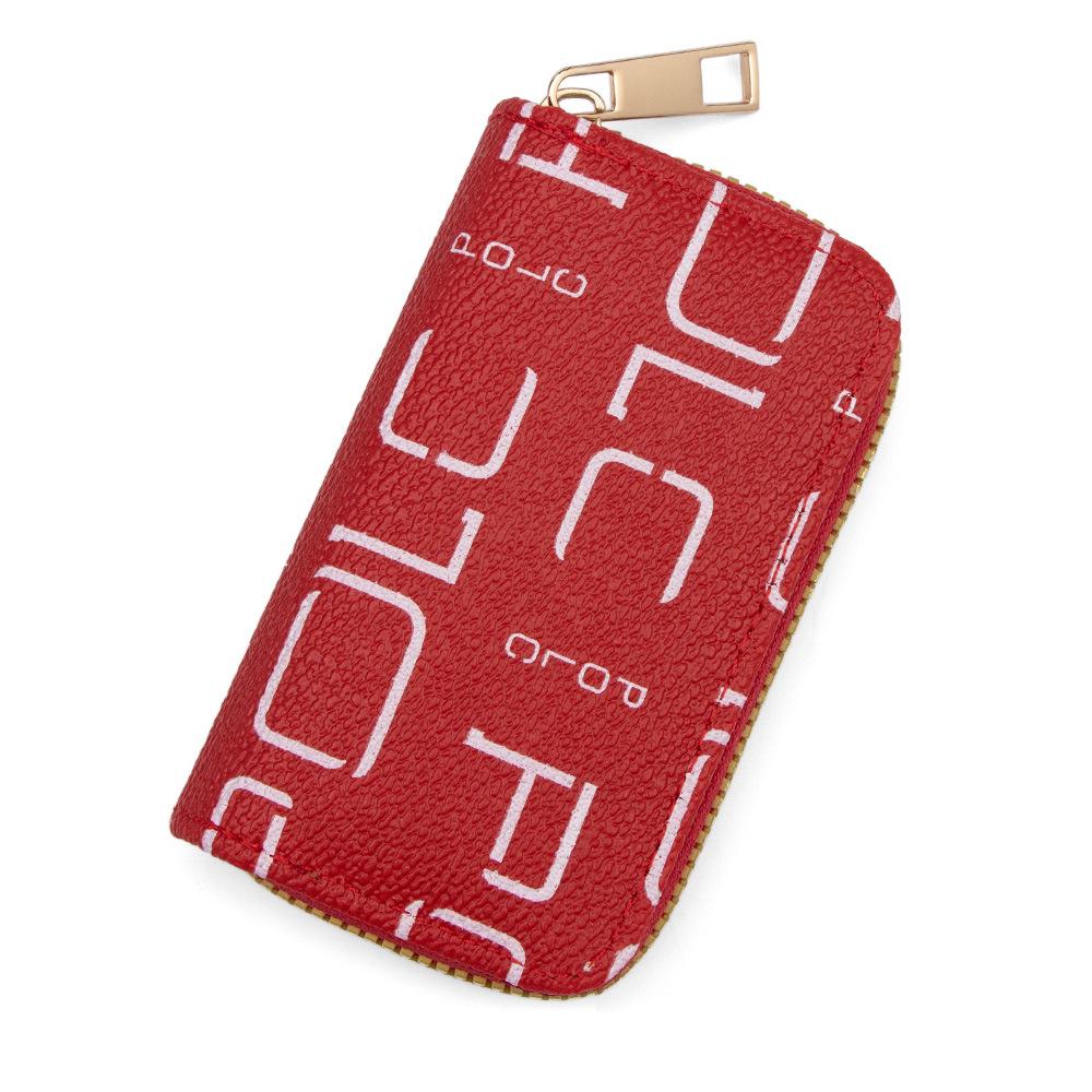 Large Capacity Unisex Zipper Key Case with Ring