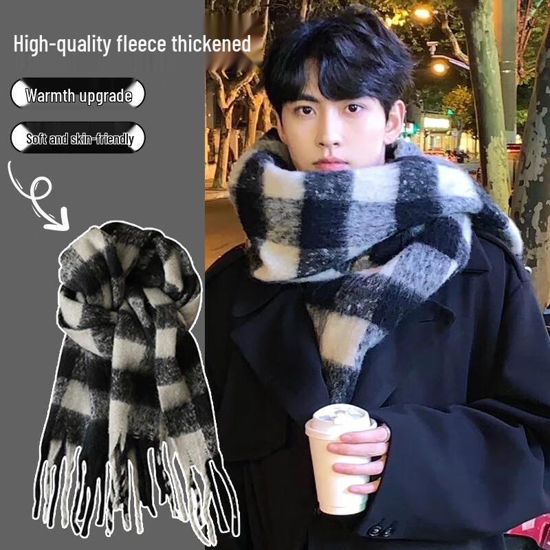 

Мужской очень длинный и толстый зимний шарф «Воин»