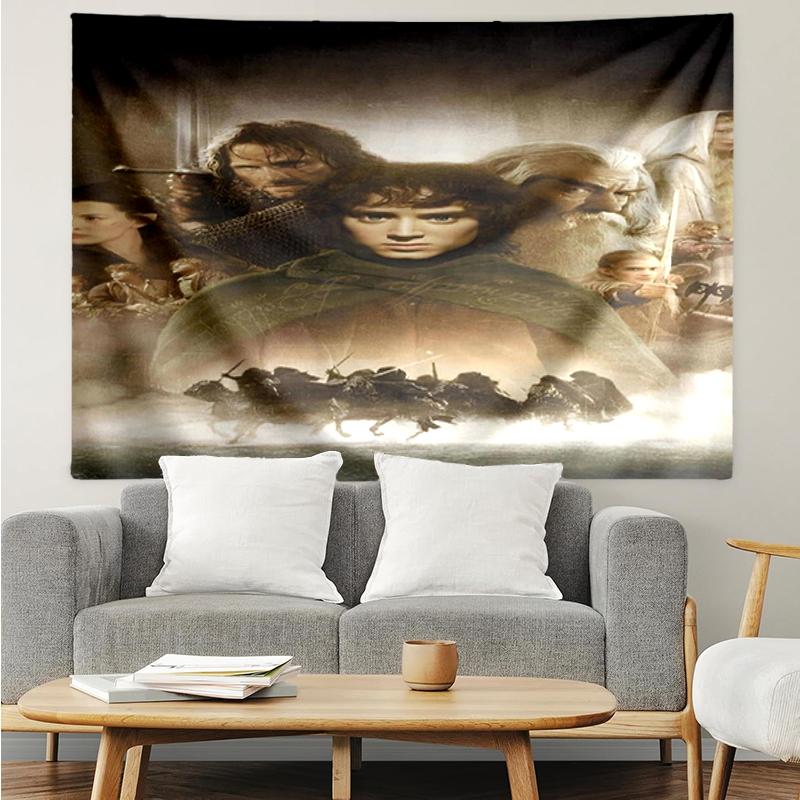 The Lord of the Rings Print Tapestry, Backdrop, Easy Setup, Ideal for Bedroom, Office & Living Room, with Aesthetic Wall Hanging Decor.