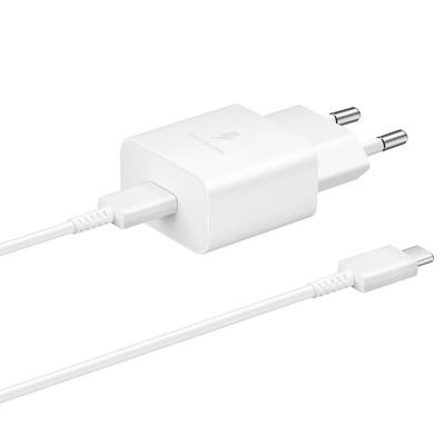 USBC 15W PD AFC Wall Charger USBC Cable White