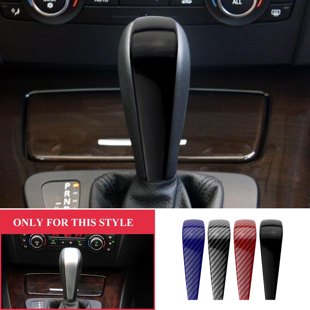 ABS Carbon Fiber Car Gear Shift Knob Sticker Trim for BMW 3Series E90 E92 E93 E84 2006-2012 Decoration Cover Accessories