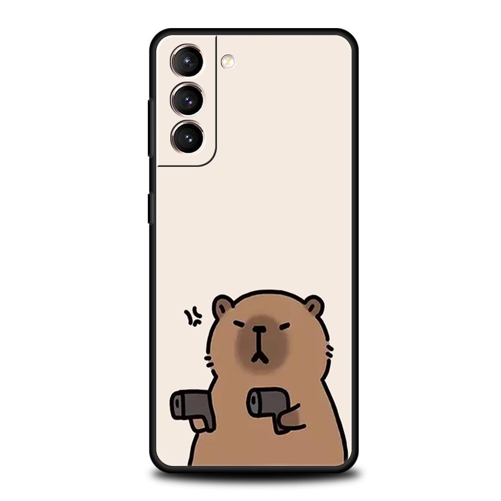 Süße Capybara Handyhülle für Samsung Galaxy S24 S23 S22 Ultra S20 S21 FE 5G S10 S9 Plus S10E S8 S7 Edge Weiche Silikonhülle