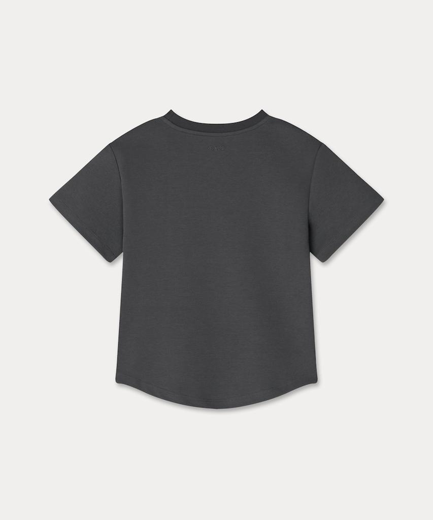 LOVENTINA Basic Sleeve Tee_Charcoal