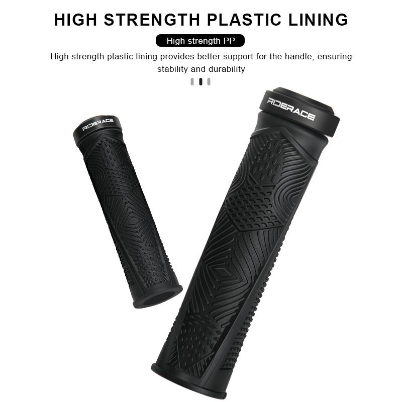 Bicycle Handlebar Grips Anti-Skid Shock-Absorbing Mountain Bike Handlebar Cover Ergonomic Comfortable Rubber Cycling Accessories