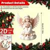 Wooden Holiday Ornament Wooden Wooden Angel Hanging Pendants Modern Minimalist Christmas Hanging Decoration For Christmas Square