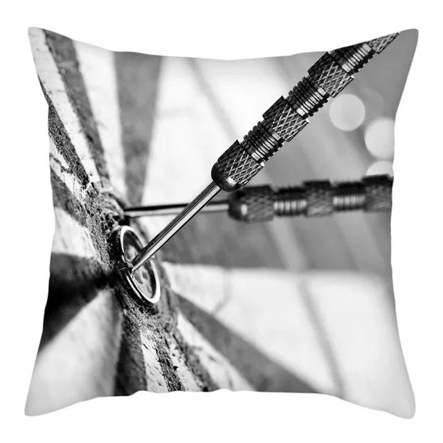 Dart Design Cushion Cover Realistic Printing Pillowcase Home Bedroom Hotel Car   Wedding Gift