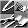 304 stainless steel 041 series curved western knife fork spoon matte surface creative Korean tableware main spoon
