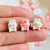 22 Pieces Cartoon Resin Mini Bow Wings Rabbit Nail Decoration Diy Set, Suitable For Nail And Jewelry Making A117