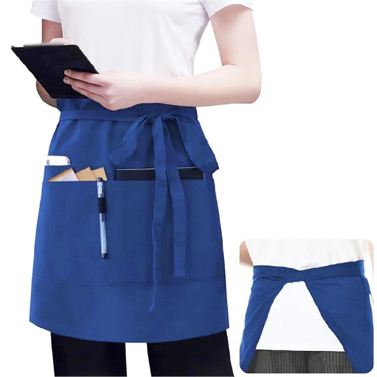 Waitress Aprons with 3Pocket Waist Aprons Commercial Waiter Half Apron with Extra Long Straps for Restaurant Server Work