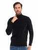 Men's Sweater Elegant Classic Turtleneck Fashionable Long Sleeve MORAJ S black