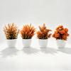 Simulated Small Potted Plant Maintenance-Free Realistic Autumn Leaves Mini Fake