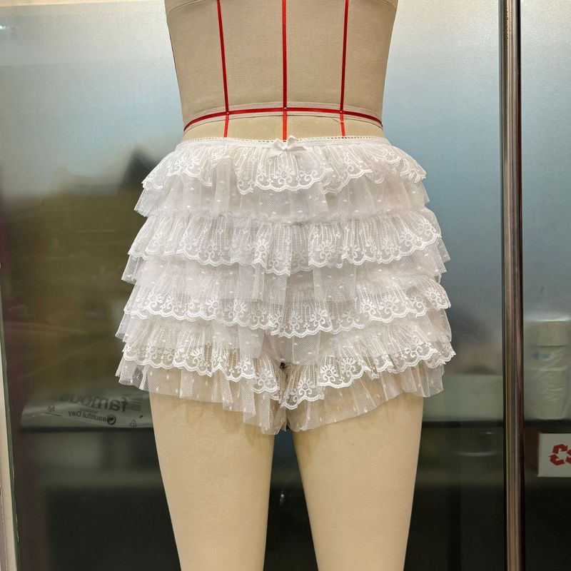 Lotus Leaf Edge Sexy Low Waist Shorts Pure Color Ruffles Sexy Low Waisted Shorts