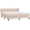 Slatted Bed Base - Maison Exclusive - 180x200 Cm - Cappuccino Faux Leather - Pocket Spring Mattress
