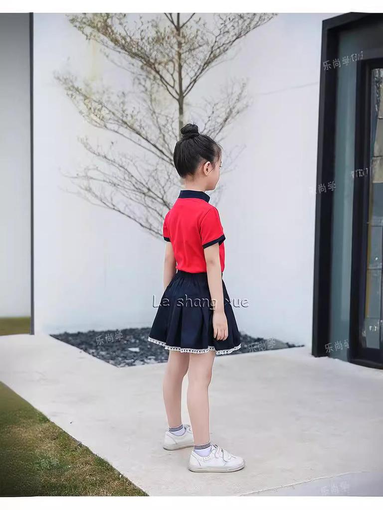 Custom Primary School Summer Sportswear: Short Sleeve Academic Style Kindergarten Uniform