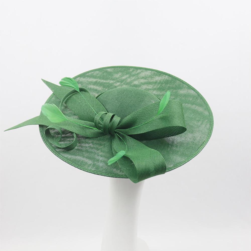 With Headband Tea Party Hat Wide Brim Derby Hat New Women Fascinator Hats  for Church Event