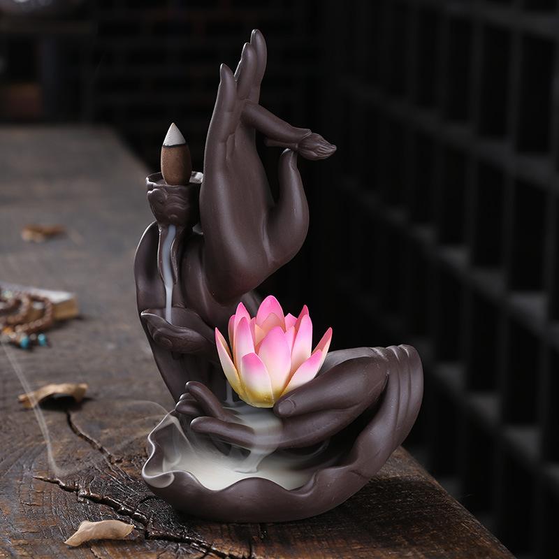 

Ceramic Backflow Incense Burner Creative Skull Wizard Crafts Incense Holder Censer Gift Ornaments European Style Home Decor білий
