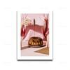 Pink Food Drink Poster Coffee Cake Cookie Macarons Croissant Canvas Painting Wall Art Pictures Kitchen Cafe Home Decor Aesthetic
