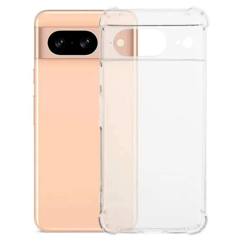For Google Pixel 8 TPU Case WANLONFENG WL3 Series 1.5mm Phone Cover with Tempered Glass Film