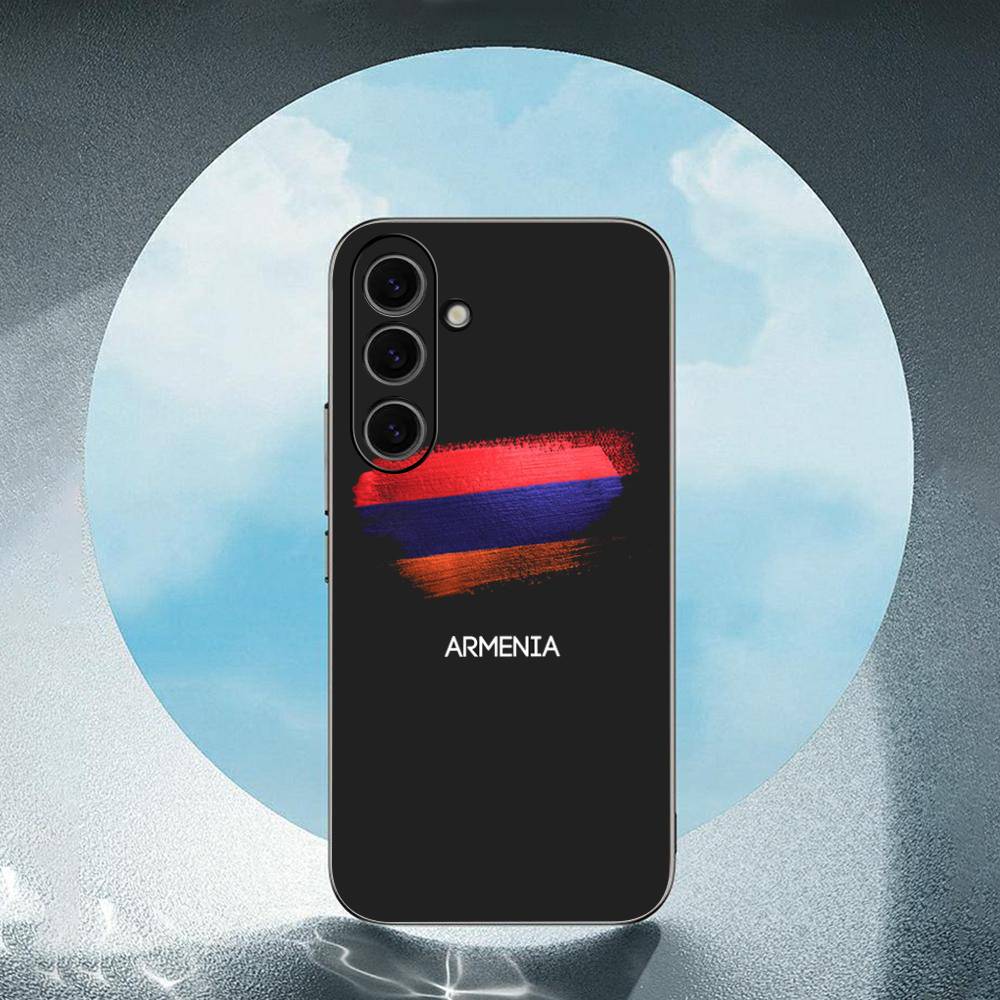 Armenia Albania Russia Flag Emblem Luxury Black Phone Case For Samsung Galaxy S23 S24 S25 Ultra S22 Plus S21