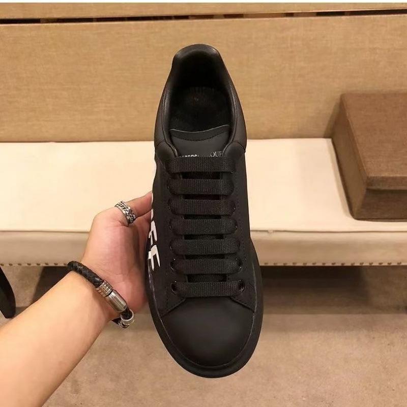 Pure Original McQueen Low-Top White Shoes: Unisex Graffiti Platform Sneakers