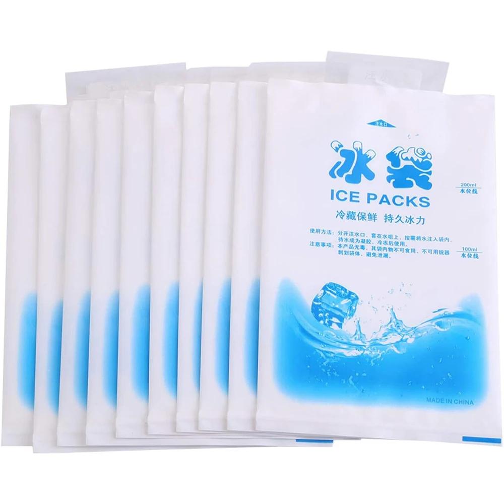 50PC Gel Ice Packs Reusable Cold Compress Packs for Injuries Pain Relief Safe Eco-Friendly Hot and Cold Gel Packs Beer Cooler