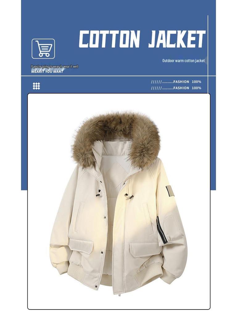 Men's Thick Winter Padded Cotton Parka Jacket