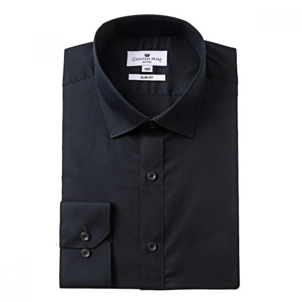 Countess Mara Slim Fit Black Long Sleeve Shirt Cdhy1b5320k0 01/95