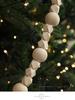 Long Wooden Beaded Garland for Fireplace & Christmas Tree Decor