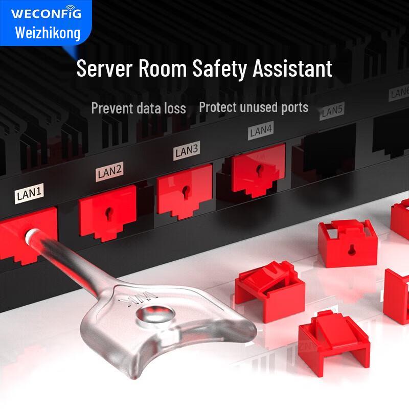 RJ45 Network Port Locking Plugs with Keys