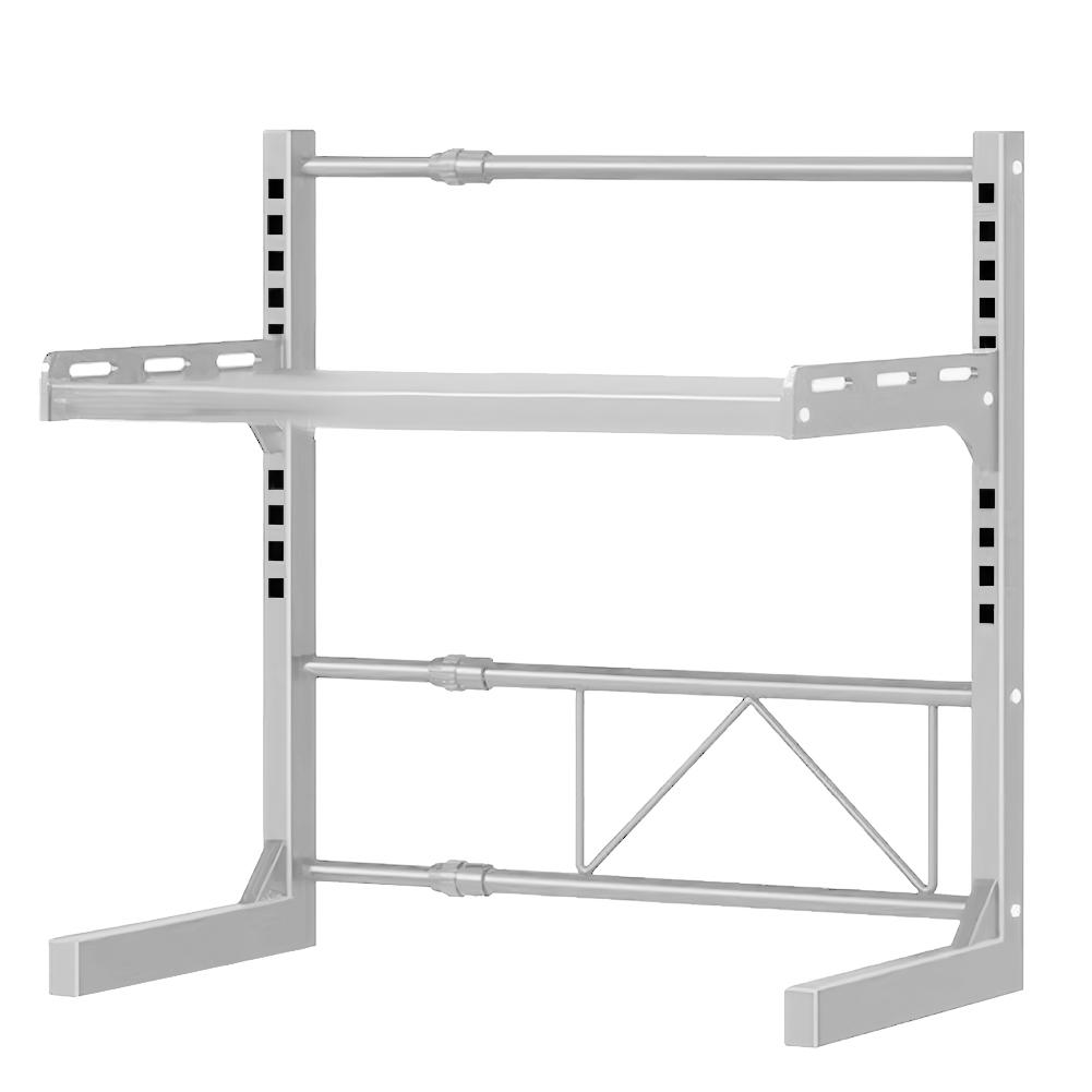 2/3 Tier Extendable Microwave Stand Multi-Function Over Microwave Shelf Height Adjustable Kitchen Storage Rack for Home Office